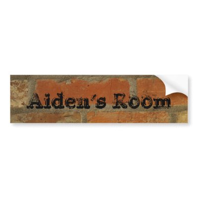 bedroom door name sticker by camerabag