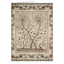 Bedspread with Palm Tree Motifs Card
