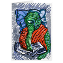 bedtime book greeting card