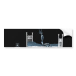 Bedtime X-Ray Skeleton Black Blue bumper stickers