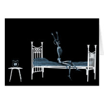 Bedtime X-Ray Skeleton Black Blue Cards
