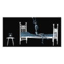 Bedtime X-Ray Skeleton Black Blue photo cards