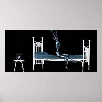 Bedtime X-Ray Skeleton Black Blue by VoXeeD
