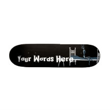 Bedtime X-Ray Skeleton Black Blue Skate Deck