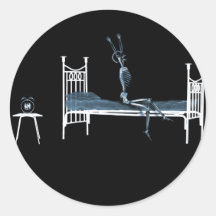 Bedtime X-Ray Skeleton Black Blue Stickers