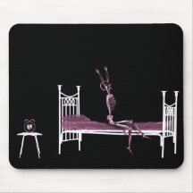 Bedtime X-Ray Skeleton Pink Mouse Pad
