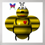 BEE AND BABY BUTTERFLY posters