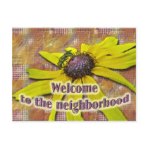 Bee and Black Eyed Susan Welcome Neighbour Postcards