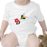bee and flower fight icon rompers