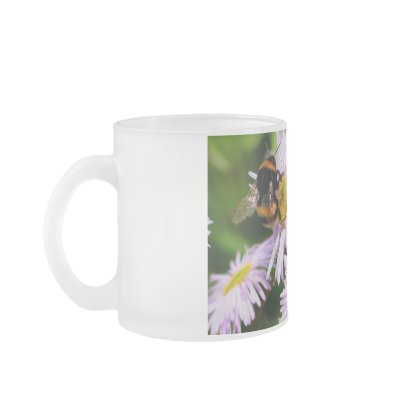 bee and flower coffee mug by JL_Hawkins