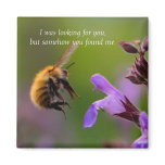 Bee and Flower (with text)Magnet