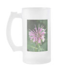 Bee Balm Flower Frosted Beer Mug