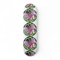 Bee Balm Flower Skateboard