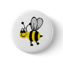 Bee Pinback Buttons
