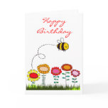 Bee Buzzing a Flower Garden Birthday