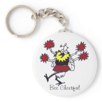 Bee Cheerful Keychain