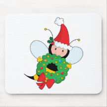 Bee Christmas Mouse Pads