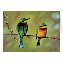 Bee eaters greeting cards