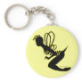Bee Girl Silhouette Keychain