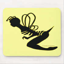 Bee Girl Silhouette Mousepad