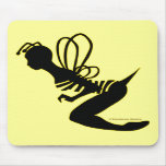 Bee Girl Silhouette Mousepad