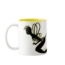Bee Girl Silhouette Mug