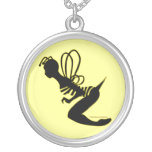 Bee Girl Silhouette Necklace