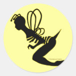 Bee Girl Silhouette Sticker