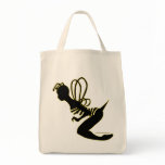 Bee Girl Silhouette Tote Bag