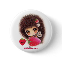 Bee girl with kawaii strawberry
