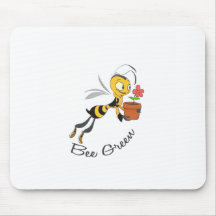 Bee Green Mouse Mats