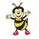 Bee Guy Round Sticker