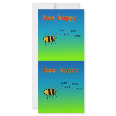 Bee Happy Bookmark Rack Card by EMAFilmClub
