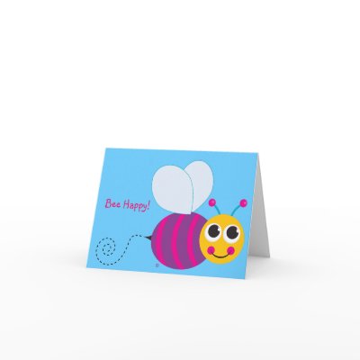 Bee Happy Bumblebee Notecard by creatingmybestlife