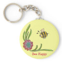 Bee Happy Keychain