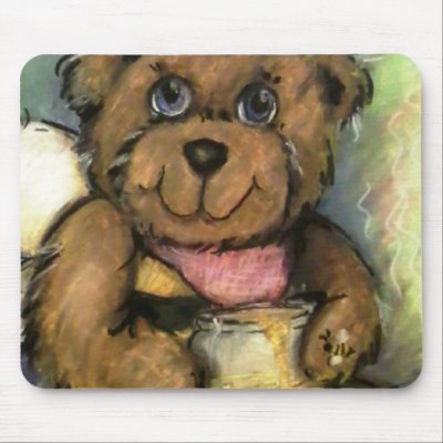 Bee Happy Mousepad by popartminis