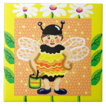 bee happy ceramic tile