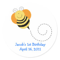 BEE HOP Baby Shower or Birthday Favour Stickers