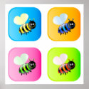 Bee Icons posters