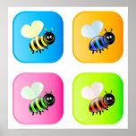 Bee Icons posters