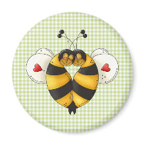 Bee In Love Fridge Magnet