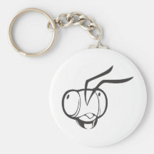 Bee Insect Head Key Chains