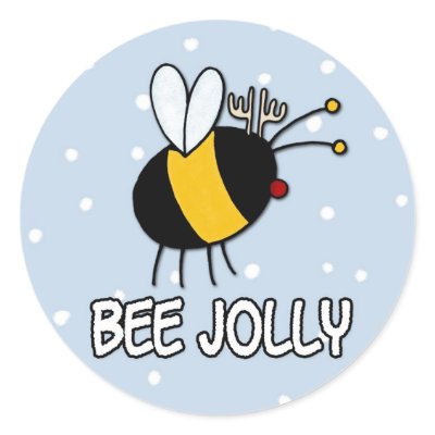 bee jolly round sticker by cfkaatje