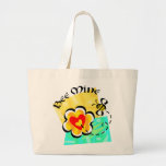 Bee Mine Bumblebee Heart Flower Tote Bag