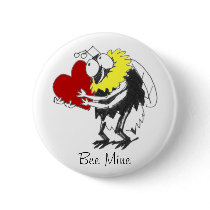 Bee Mine button badge