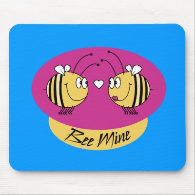 Bee Mine Mouse Pad by valentinesgifts
