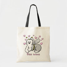 Bee Mine Old English Sheepdog Canvas Bags