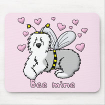 Bee Mine Old English Sheepdog Mouse Pad