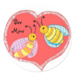 Bee Mine Round Sticker
