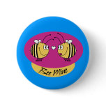 Bee Mine Valentines Button